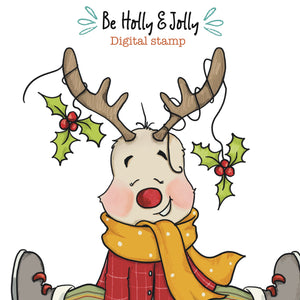 Be Holly & Jolly Christmas Reindeer
