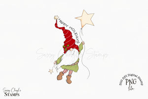 Happy Holidays Star Gnome/Santa