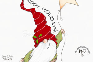 Happy Holidays Star Gnome/Santa