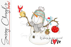 Wishing You Peace, Joy & Love Snowman